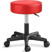 Tresko Werkkruk Rood, rolkruk, werkstoel, krukje
