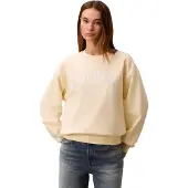Calvin Klein Sweatshirt pasteelgeel / wit