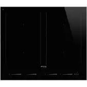 Smeg Inductie Kookplaat Kookplaat, Linea, Inductie, 60 cm, Zwart, Inbouw: Vlak opbouw of vlak inbouw