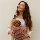 BABOO Luxe Draagzak Hond - Doodle Bag Magnolia - Puppy Draagzak - Honden Draagzak - Ergonomische Hondentas - Handgemaakt - Draagtas Hond - Honden Draagtas - Honden Draagzak - Maat S = tot 5 kg