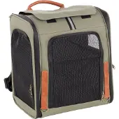 BABOO Hondenrugzak - Rockey - Hondentas - Draagtas Hond - Metalen Frame - Honden Draagtas - Rugzak Hond - Tot 10 kg - Supersterk - Groen