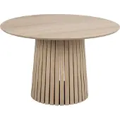Ebuy24 Christo eettafel eiken fineer/hout materiaal Ø120x75 cm