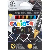 Carioca METALLIC WASCO'S - 8 stuks in een kartonnen doos