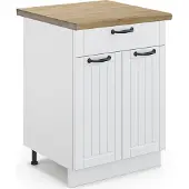 Vicco Fame-Line Keukenonderkast – 60 cm met lade, WB Eik Wit Landhuis