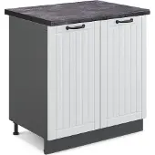 Vicco Fame-Line Wastafelkast – 80 cm, WB Antraciet Wit Landhuis