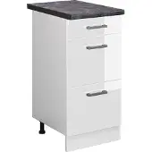 Vicco R-Line Keukenonderkast – 40 cm met laden, WB Antraciet Wit Hoogglans