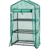 En.casa Tuinkas Chaam foliekas 125x69x49 cm groen