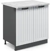 Vicco Fame-Line Wastafelkast – 80 cm met legplank, WB Marmer Wit Landhuis