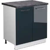 Vicco Fame-Line Keukenkasten – 80 cm, WB Antraciet Donkerblauw hoogglans