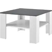 En.casa Salontafel Leiden vierkant 60x60x40 cm wit en donkergrijs