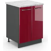 Vicco Fame-Line Keukenonderkast – 60 cm, WB Marmer Bordeauxrode hoogglans
