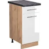 Vicco Fame-Line Keukenonderkast – 40 cm, WB Antraciet Wit Hoogglans