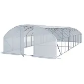 TOOLPORT Tunnelkas 4x10 m, PE-folie, wit