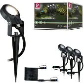 Paulmann Plug & Shine Sting 3000K 3-unit uitbreiding Sting, dimbaar, zwart, Aluminium, Modern