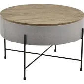 En.casa Salontafel Tauranga 40x60 cm walnootkleurig grijs en zwart
