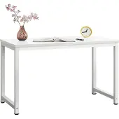 En.casa [] Bureau Herning, wit, in hoogte verstelbaar, kantoorbureau, 75x120x60 cm, bureau, computerbureau, werkplek