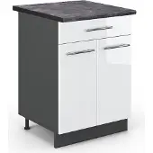 Vicco Fame-Line Keukenonderkast – 60 cm met lade, WB Antraciet Wit Hoogglans