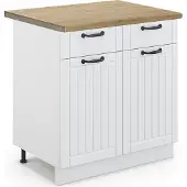 Vicco Fame-Line Keukenonderkast – 80 cm, WB Eik Wit Landhuis