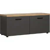 Ebuy24 Baggio TV-meubel 2 deuren antraciet.