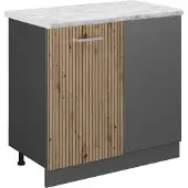 Vicco Hoekkast R-Line Artisanaal eiken 86 cm WB Marmer, Model 49209