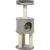 PawHut -kattenboom-spaanplaat-40x40x103cm-grijs