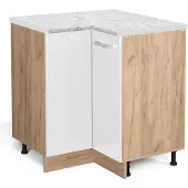 Vicco R-Line Hoekkast – 75.6 cm WB Marmer Wit Hoogglans