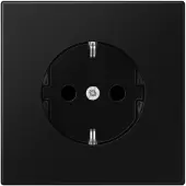 JUNG SCHUKO-stopcontact, 16 A, 250 V, Safety Plus, geverfde Duroplast behuizing, serie LS, grijs, 1 stuk.