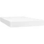 vidaXL Pocketveringmatras medium 120x200x20 cm kunstleer wit