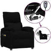 Syfax Massagestoel elektrisch stof zwart