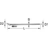 Ks Tools 964.3215 ROESTVRIJSTALEN nastrijkijzer, 1200 mm