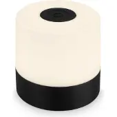 B.K.Licht BRILONER - Oplaadbare mini Tafellamp - met USB-C - draadloos - dimbaar - buitenlamp - kinderlamp - 2.700K warm wit licht - 7x7 cm - zwart