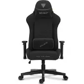 Sense7 Spellcaster SENSHI Gaming Stoel, stof, zwart - Ergonomische bureaustoel, gaming stoel, belastbaar tot 150 kg, 2D armleuningen, chefstoel