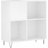 vidaXL Platenkast 84,5x38x89 cm bewerkt hout wit