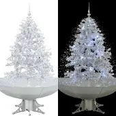 Syfax Kerstboom sneeuwend met paraplubasis 140 cm wit