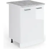 Vicco R-Line Keukenonderkast – 60 cm, WB Marmer Wit Hoogglans