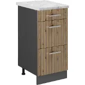 Vicco R-Line Keukenonderkast – 40 cm WB Marmer Artisanaal eiken