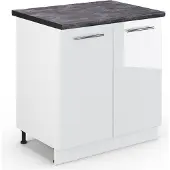 Vicco Fame-Line Wastafelkast – 80 cm, WB Antraciet Wit Hoogglans