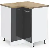 Vicco R-Line Hoekkast – 75.6 cm, WB Eik Antraciet Hoogglans