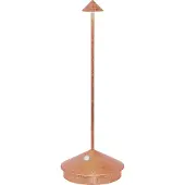 Zafferano Tafellamp Pina 3K, dimbaar, koper, Woon-/ Eetkamer, Aluminium, Modern, Tafellamp