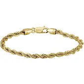 HUGO BOSS Gold-tone cuff with rope-style chain