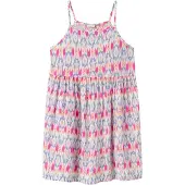 Name It Kids Jurk 'NKFFannla' violetblauw / lichtoranje / pink / wit