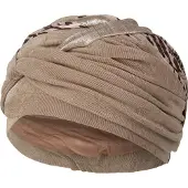Christine Headwear Perla Taupe Tiger Tulband by
