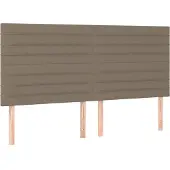 vidaXL Hoofdbord taupe 160x5x118/128 cm Stof