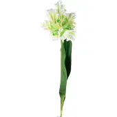 Viana Kunstbloem papegaaitulp kunsttulp groen wit 69cm
