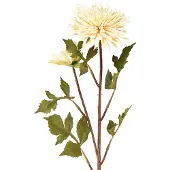 Viana Chrysant crème kunstbloem met 2 bloemen L70cm