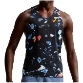 Nike - Dri-Fit ADV Aeroswift Singlet AOP - Hardloopshirt S, zwart