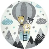 Tapis.fr Kindertapijt Kosmos beige 160 cm rond
