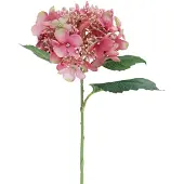 Viana Hortensia kunstmatige roze en groene tuinbloem met knoppen 52cm