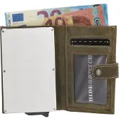 Hide & Stitches Portemonnee met Safety Wallet RFID Idaho Olijf