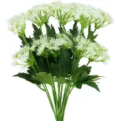 Viana Dille bloeiend, kunstkruiden, sierplant groen, wit 49cm 9st